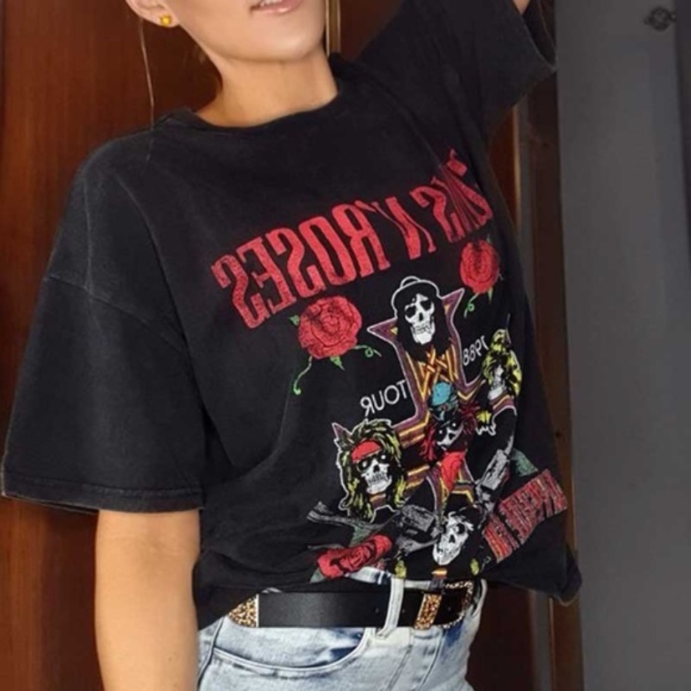 Guns & Roses band concert Graphic Tee black - Picture 2 of 3